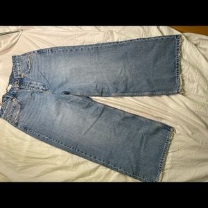 Zara wide leg ankle jeans